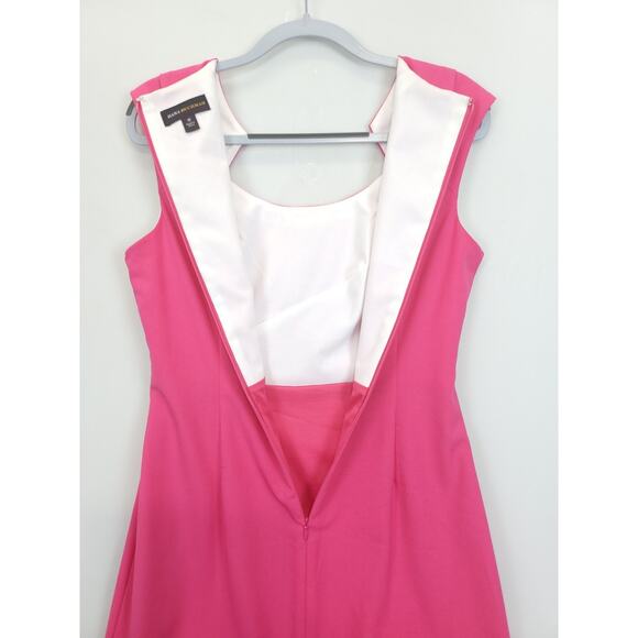 Dana Buchman Sheath Dress Ruched Cap Sleeve Women 10 Fuchsia Office Feminine - Picture 12 of 15